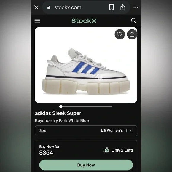 adidas Ivy Park White and Blue Sneakers - Picture 1 of 6